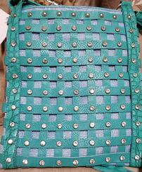 Woven Turquoise Purse with Crystals 202//245